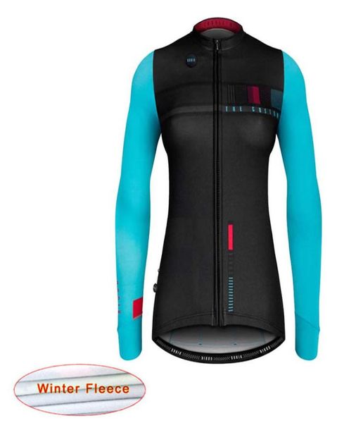 Jerva de manga longa Jerva de ciclismo de inverno Térmico Racing Mountain Cycling Clothing Maillot Ropa Ciclismo Mujer D104909487