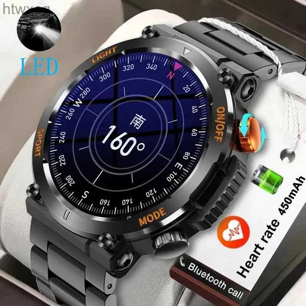 Intelligente Uhren 2024 Outdoor-Smartwatch für Männer BT-Telefon 1,46-Zoll-Kompass Herzfrequenzmesser Schlaf-Tracker-Uhren 100-Sportmodus-Fitnessuhr YQ240125