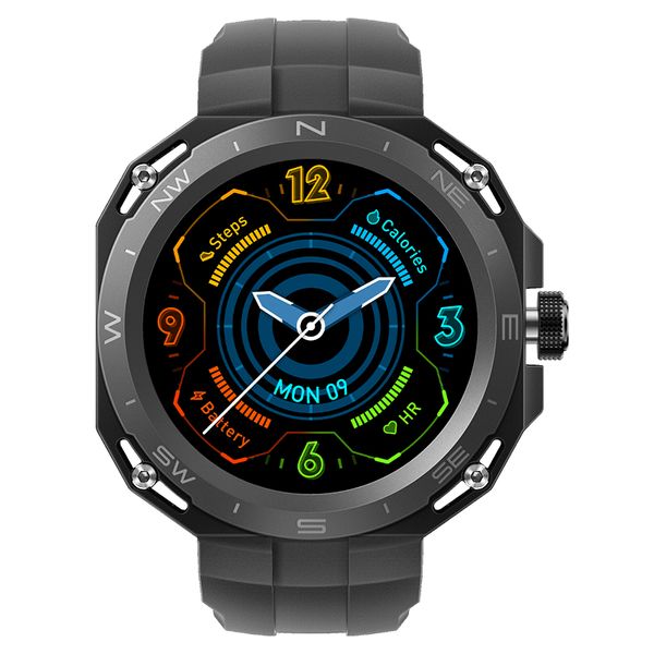 JS3 Cyber Smart Watch Fitness Tracker da 1,39 pollici Orologi da polso con ricarica wireless Assistente vocale NFC Reloj Inteligente Smartwatch