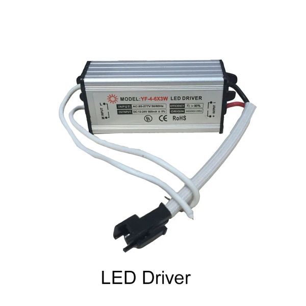 Transformador de led 4w 5w 6w fonte de alimentação à prova d'água ip67 corrente constante 600ma dc12v 24v driver led para holofote embutido luzes de teto ll