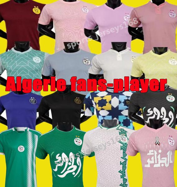 2023 2024 Argélia Mahrez Futebol Jerseys 23 24 Kits de Edição Especial Aouar Feghouli Belaili Slimani Bennacer Bensebaini Treinamento Nacional Camisa de Futebol Jogadores Fãs