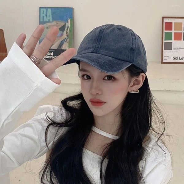 Cappellini da baseball Retro Student Fashion Design Cappello Snapback Lavaggio ad acqua Denim Uomo Baseball Berretto con visiera femminile Ombreggiatura Stile coreano