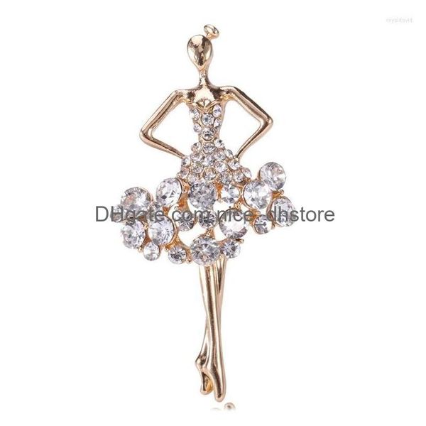 Spille Spille Vendite transfrontaliere Spilla Set Auger Ballet Girl Temperamento di accessori di abbigliamento di alta qualità Pin Cor Drop Delivery J Dhsog