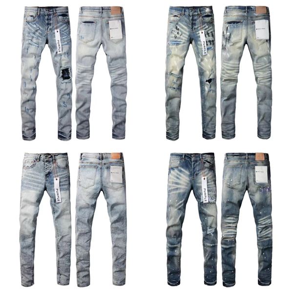 Calças de brim roxas calças jeans designer mens jeans roxos calças de grife qualidade design reto retro streetwear casual sweatpants corredores pant 51 cores tamanho