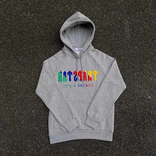 Tasarımcı Giyim Erkek Sweatshirts Hoodie Trapstar Gökkuşağı Havlu İşlemeli Peluş Peluş Kazak Sonbahar/Kış Öğrenci Kapşonlu Gevşek Külot T 526