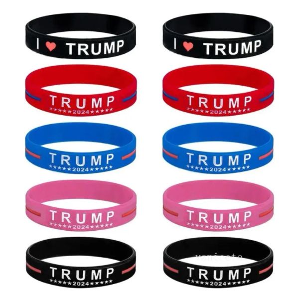 Силиконовый браслет Trump 2024 Party Favor Keep America Great Wristband CPA5721 bb0125