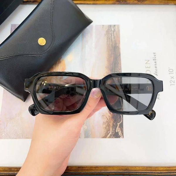 Güneş Gözlüğü Orijinal RSF Süper Caro Moda Dikdörtgen Asetat Çerçeve Erkekler Klasik Polarize Boş Zaman İş Kadınları Çift Gözlük