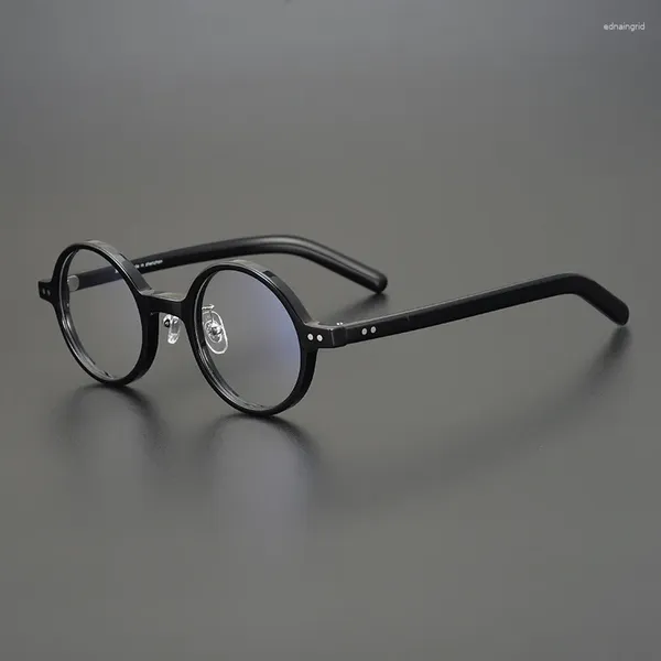 Оправы для солнцезащитных очков высшего качества, брендовые ацетатные оправы для очков, роскошные ретро круглые компьютерные очки для мужчин и женщин, дизайнерские очки по рецепту