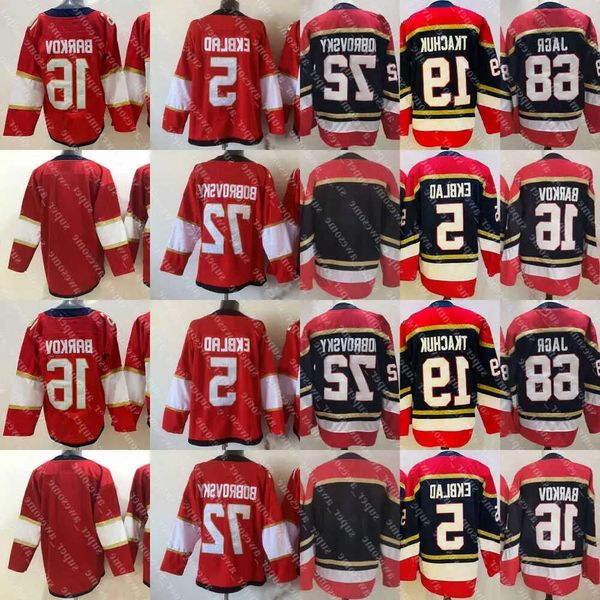 16 Aleksander Barkov Trikot 19 Matthew Tkachuk Sergei Bobrovsky Aaron Ekblad Hockey Trikots Rot Marine Weiß genäht 65