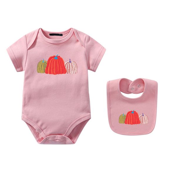 New Born Baby Roupas L Designers Meses Crianças Romper Crianças Dos Desenhos Animados Padrão De Abóbora Onesies Meninas Meninos Macacões De Luxo Mulheres Macacão Esskids-6 CXD2401254