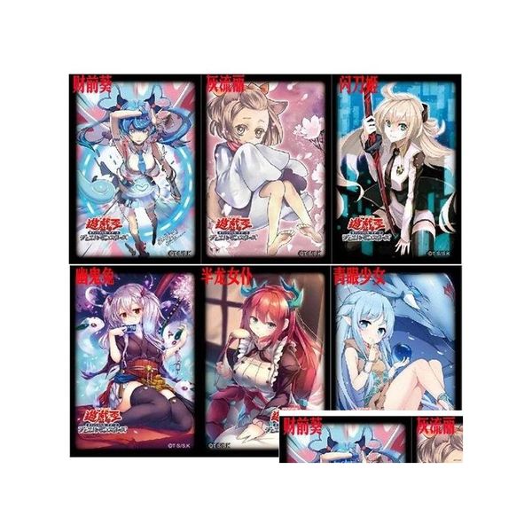 Giochi di carte 50 Pz/lotto Yu-Gi-Oh Mago Nero Ragazza Bordo Yuh Maniche Protettore Giocattolo Regalo Y1212 Consegna di Goccia Giocattoli Regali Puzzle Dh21L