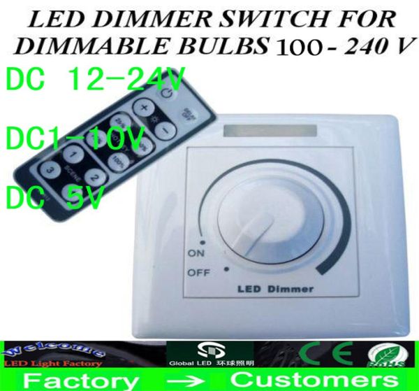 2015 New arrive LED Dimmer switch for dimmable LED bulbs SMD or COB LED Light LED Strips 110 240 V DC 5V DC 1 10V DC 12 24V 2055040