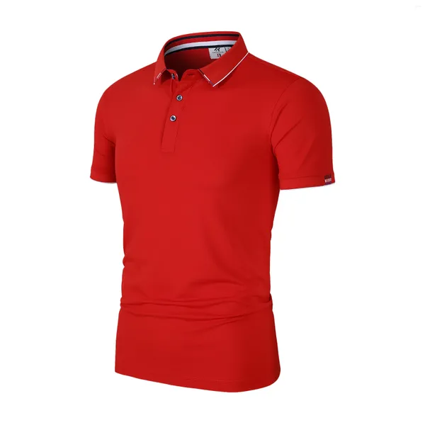 Herren Polos Hochwertiges Poloshirt Sommer Cool Kurzarm T-Shirt Atmungsaktiv Mode Business Freizeit Vitalität Top