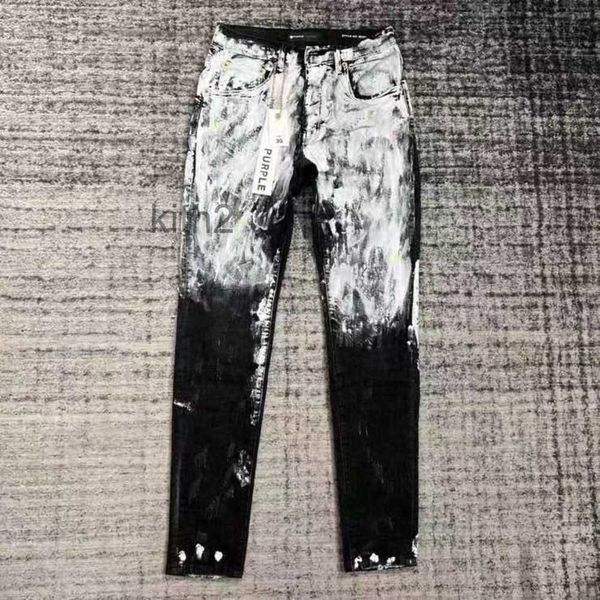 Roxo-bran * Masculino Designer Antienvelhecimento Slim Fit Jeans Casual Pu2023900 Tamanho 30-32-34-362pmq GVK5