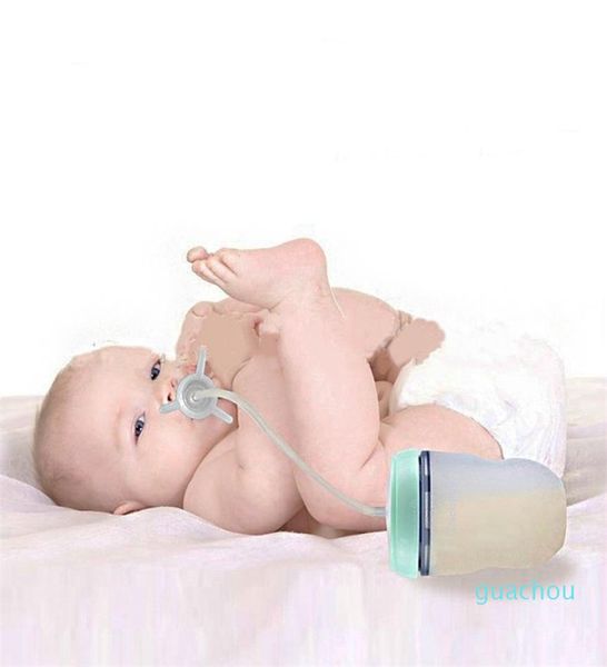 Biberon da 250 ml Tazza per bambini Silicone Sippy Bambini Addestramento Cute Baby Acqua potabile Paglia Biberon Mani bottiglia LJ20085613825