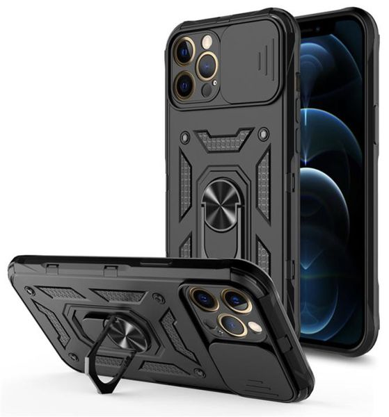 Capas de telefone 2 em 1 proteção à prova de choque para iphone 13 pro max 12 11 8 plus com câmera push pull fechar janela carro magnético bracke2347043