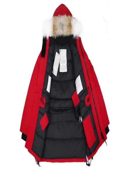 Luxuriöse Kanada-Winterjacke für Herren, Designer-Daunenparka, Oberbekleidung, großes Fell, Kapuze, Kanada-Daunenjacke, großer Pelzmantel, Hiver Doudoune, Größe 1538122