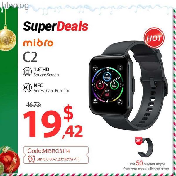 Akıllı Saatler Mibro C2 En İyi Android Smartwatch 1.69 inç HD Ekran 20 Spor Modları Kalp Hızı Monitör Su Geçirmez Erkekler İçin Akıllı Saat YQ240125
