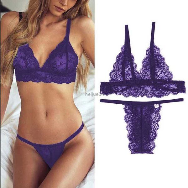 Sexy conjunto de sutiã de renda feminina conjuntos de roupa interior sem costura colete sem costas sexy bralette lingerie ultrafino ver através de sutiã breve conjuntos íntimos