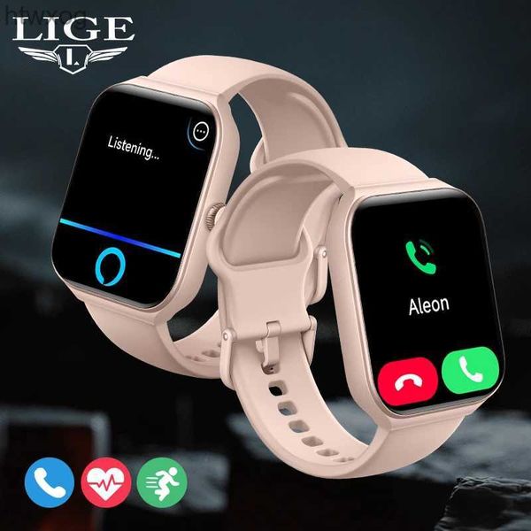 Orologi intelligenti LIGE Smart Watch Donna Fitness AI Chiamata vocale Bluetooth Impermeabile IP68 Bracciale sportivo multifunzionale per Android IOS Smartwatch YQ240125