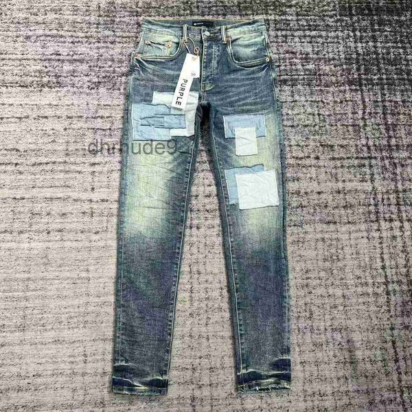Мужские дизайнерские облегающие повседневные джинсы фиолетового бренда Pu2023900, размер 30-32-34-36 Hrij DY43