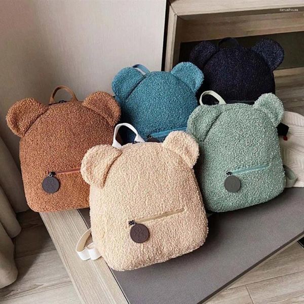 Borse scolastiche Design cartone animato per bambini mini borse da scuola zaino femminile per bambini con zaino per spalle peluche