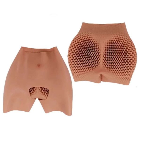 Accessori per costume Pantaloni per il potenziamento dei glutei in silicone finti da donna Grandi sederi Cuscinetti da 3,5 cm Fianchi femminili Vita fino 2 cm Biancheria intima