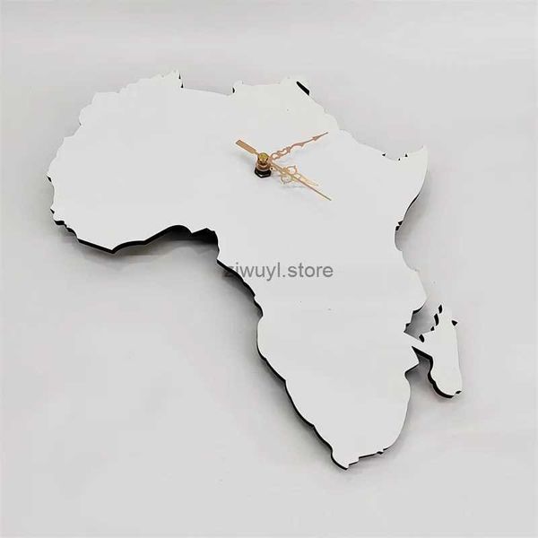 Wanduhren afrikanische Karte Uhr Sublimation Uhr Wand MDF leer personalisierte Holzuhr Afrika Nigeria heißer Verkauf