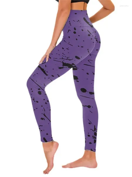 Pantaloni da donna 2024 Graffiti Stampa digitale Elastico Yoga Moda Mutande sportive per donna