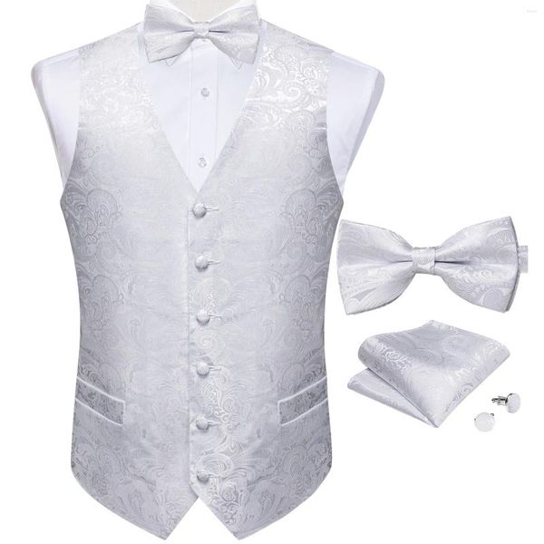 Gilet da uomo Abito Gilet Gilet da uomo Giacca formale da uomo Gilet Homme Abito da sposa di lusso Papillon Taschino Set DiBanGu