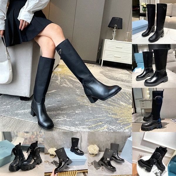 Desert Boot Echtleder Luxus Designer Leder Damen Stiefel Grob mit Box Winter Designer Schuhe Plattform 99zq #
