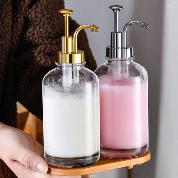 Dispenser di sapone liquido Sciroppo di caffè Set di bottiglie con pompa in vetro facile da pulire con etichette per bar ristorante di casa