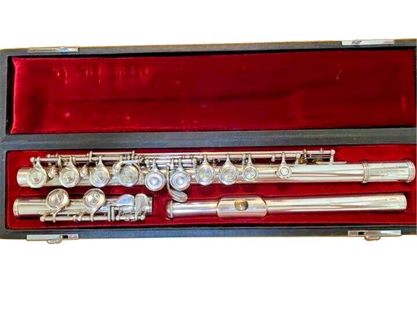 Estojo para instrumento musical prateado flauta YFL-411