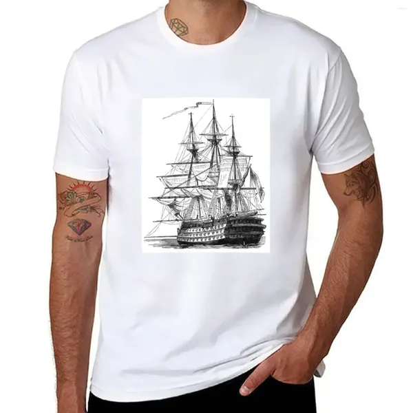 Herren-T-Shirts HMS Ship Of The Line T-Shirt für einen Jungen, schnell trocknendes Designer-Shirt für Herren