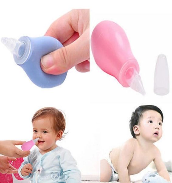 Recém-nascidos silicone crianças segurança nariz limpador nasal aspirador de sucção a vácuo crianças cuidados com o bebê vácuo otário9657980