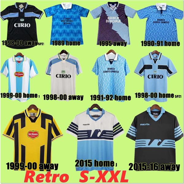 1998 1990 1991 1992 Lazio Retro Futbol Formaları Vieri Salas Mihajlovic Veron Stankovic Mancini Nesta Nedved Inzaghi 95 98 99 00 01 15 16 Vintage Futbol Gömlek