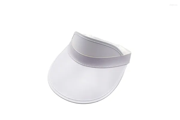 Boinas Mulher Golf Cap Outdoor Fashion Casual Sunshade Chapéu Fosco Branco Plástico PVC Beach Sun Visor