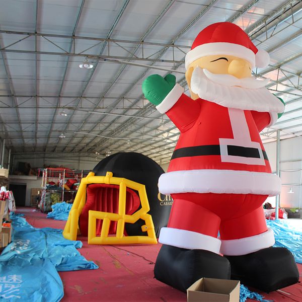 wholesale Babbo Natale gonfiabile gigante da 8 mH per decorazioni per esterni di Natale vecchio, fai esplodere il padre di Natale, palloncini per centri commerciali 001