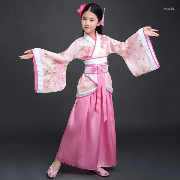 Palco desgaste velho vestido chinês quimono menina tradicional étnica kipas estudante unidade de voz dança japonesa estilo yukata