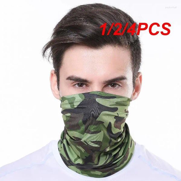 Bandanas 1/2/4pcs moda baskı atkı şapkası erkek kadın bisiklete binen spor nefes alabilen başörtüsü açık taktik boyun türban yüz baş bandı