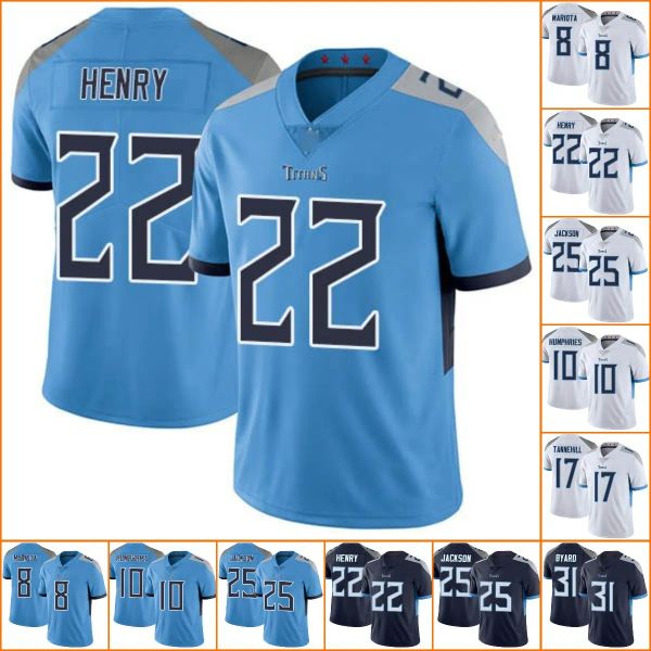 Personalizado Tennessee''titans''men #8 Marcus Mariota 17 Ryan Tannehill 22 Derrick Henry''''women Juventude Jersey Atacado