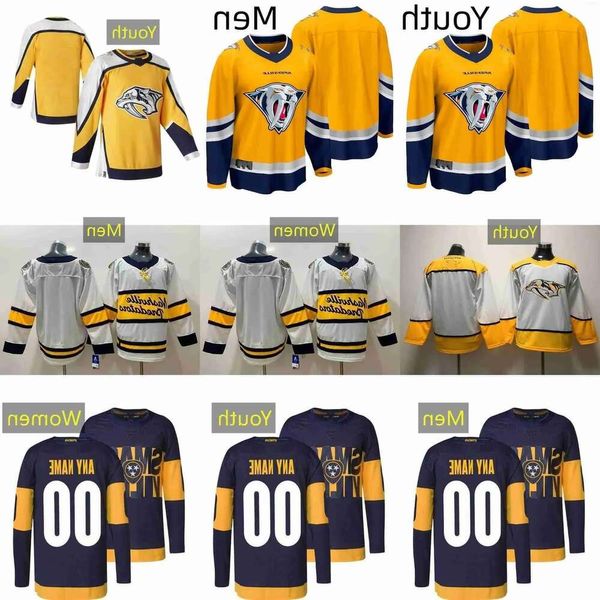 Maglie personalizzate Uomo Donna Gioventù Nashville''predators''hockey 59 Roman Josi 95 Matt Duchene 75 Juuso Parssinen 82 Tom Novak 13 Yakov Trenin 27 90