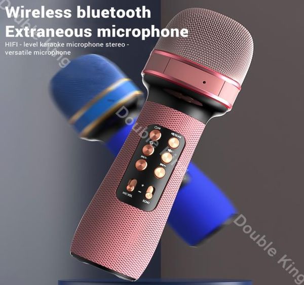 WS898 Bluetooth Ручной микрофон Беспроводной караоке Двойной динамик Конденсаторный микрофон-плеер для пения для iOS Android Smart TV6243877