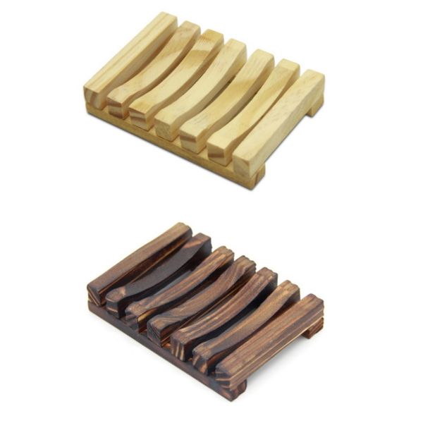 Pratos de sabão de bambu natural placa de madeira bandeja suportes caixa caso chuveiro mão sabonetes rack titular 11.5*8*2.2cm mhy031