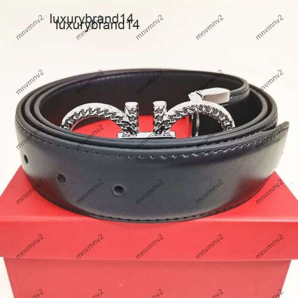 Anno FeRAgAmOs 2J05 2023 Con scatola Cintura di design da uomo per uomo Lusso FeRAgAmOLY Cinture per affari di moda Donna Nuova cintura Cintura con fibbia in metallo nero XF9T