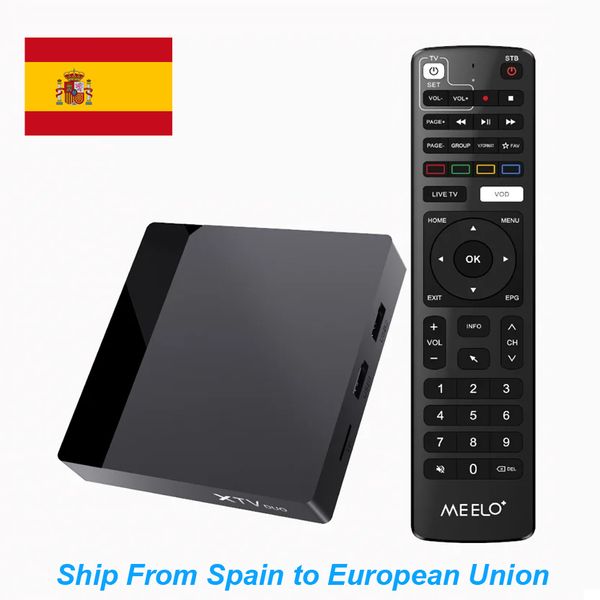 Nave dalla Spagna XTV DUO Meelo 4K UHD Android11 HDR Smart TV Box Decoder Dual WiFi LAN 100M HD AV1 HDR Lettore più intelligente