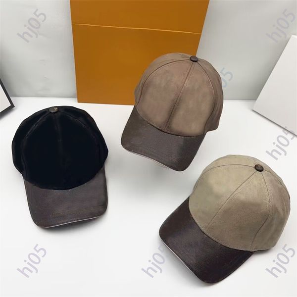 Leder-Baseballkappe, Designer-Hut für Männer, braun, Casquette, Buchstabe, Blume, lässig, klassisch, einfach, Sonnenschutz, Luxus-Hüte, Designer-Damen, hohe Qualität, hj026