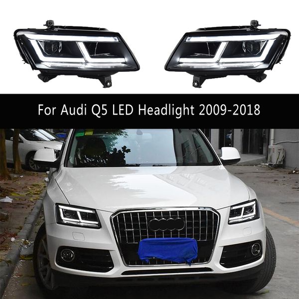 Автомобильные аксессуары DRL дневные ходовые огни стример указатель поворота автозапчасти для Audi Q5 светодиодная фара в сборе 09-18
