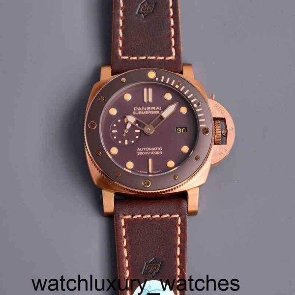 Panerais Fine 2024 Peinahai Pam00968 Herrenuhr aus 316L-Stahl poliert mit original importiertem 2555 automatischen mechanischen Uhrwerk