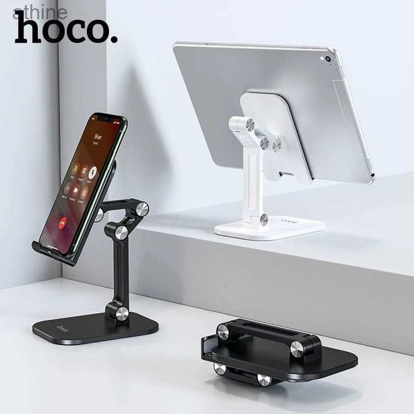 Tablet PC Stands Tablet PC Stands Hoco Suporte para tablet multi-ângulo para iPad Pro Acessórios Suporte ajustável para telefone móvel de mesa para Note 10 YQ240125